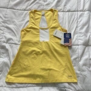 Vintage NWT Womens Size Medium Tennis Golf Tank Top Yellow Outdoor Activewear